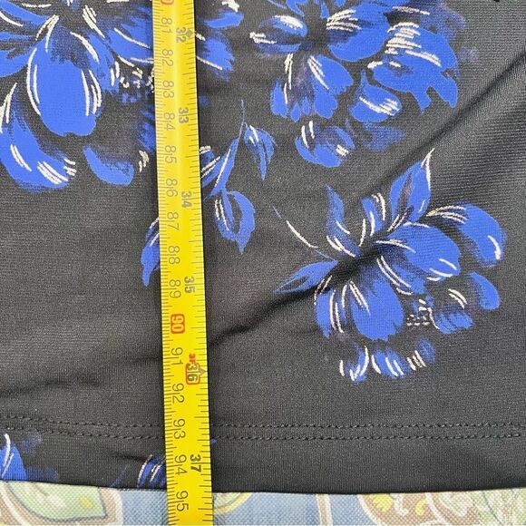 Studio One New York Black Floral Print Shift Dress Size Large - Picture 9 of 9